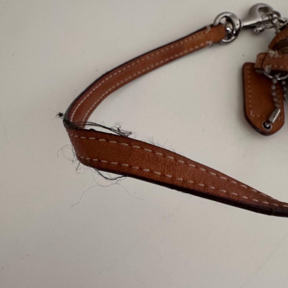 Coach Vintage Y2K Wave Patchwork Brown Tan Signature Metallic Wristlet Clutch - Picture 4 of 8
